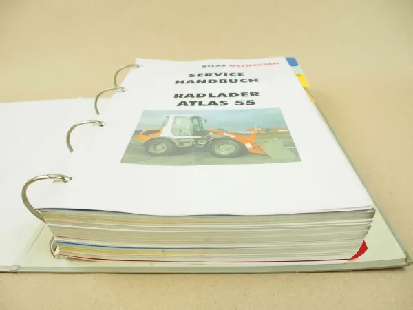 Atlas 55 Radlader Service Handbuch Werkstatthandbuch Reparaturanleitung 1998