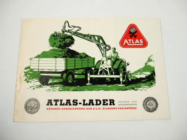 Atlas 601 602 Anbaugerät Lader Bagger Greifer Prospekt 1956