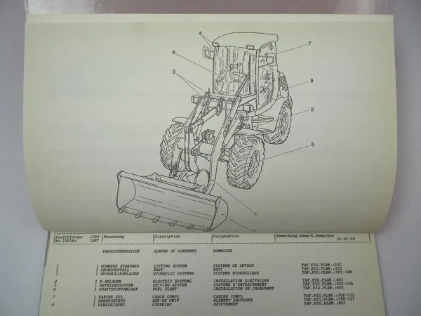 Atlas 65/3 Radlader Ersatzteilliste Spare Parts List Pieces de Rechange 1999