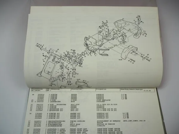 Atlas 65 Radlader Ersatzteilliste Spare Parts List Catalogue pieces 1998