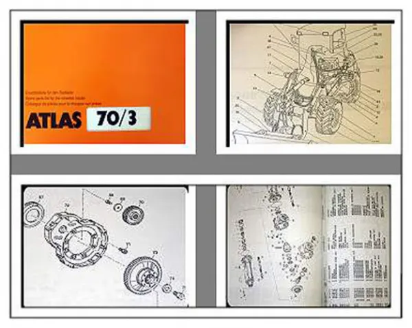 Atlas 70/3 Radlader Ersatzteilliste Spare parts list Catalogue de pieces