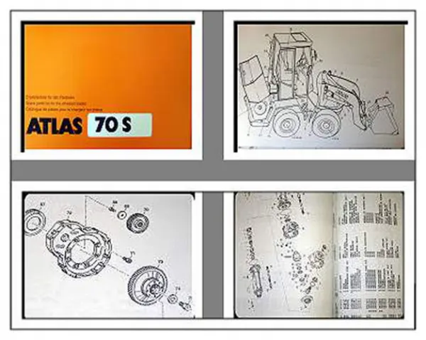 Atlas 70S Radlader Ersatzteilliste Spare parts list Catalogue de pieces 1998