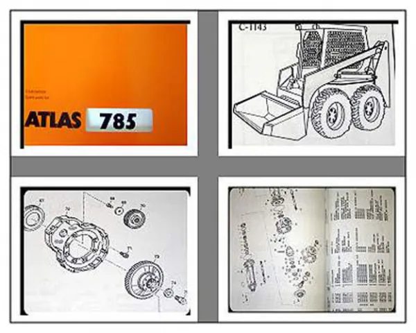 Atlas 785 Radlader Ersatzteilliste in englisch Spare parts list Stand 1998