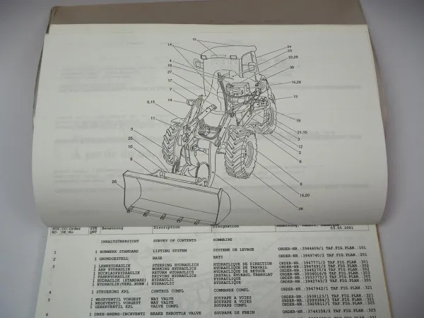 Atlas 80/3 2G/32 Radlader Ersatzteilliste Spare Parts List Catalogue pieces 2001
