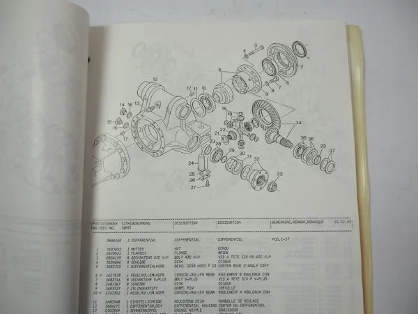 Atlas 804M Mobilbagger Ersatzteilliste Spare Parts List Catalogue pieces 1995