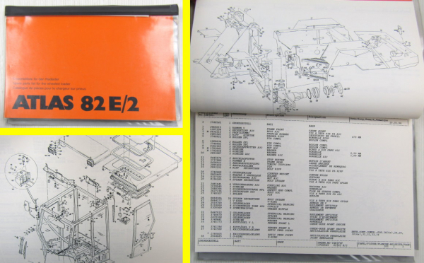 Atlas 82E/2 Radlader Ersatzteilliste Spare parts List Catalogue de pieces 1996