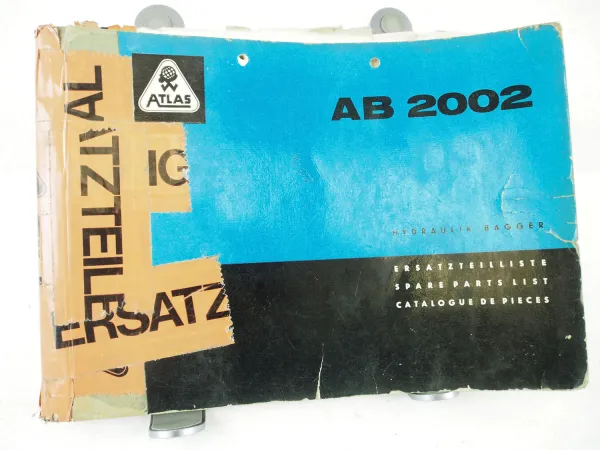 Atlas AB2002 Bagger Ersatzteilliste Parts List Pieces Rechange ca 80er Jahre