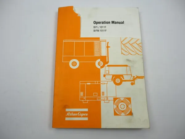 Atlas Copco Deutz B/FL B/FM 1011F Motor Betriebsanleitung Operation Manual 1995