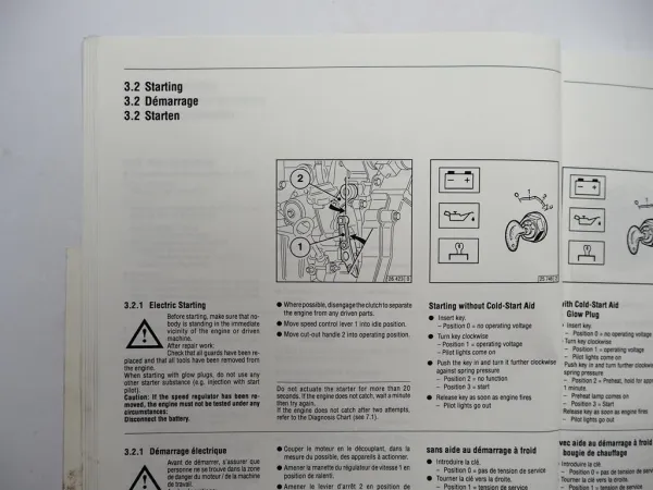 Atlas Copco Deutz B/FL B/FM 1011F Motor Betriebsanleitung Operation Manual 1995