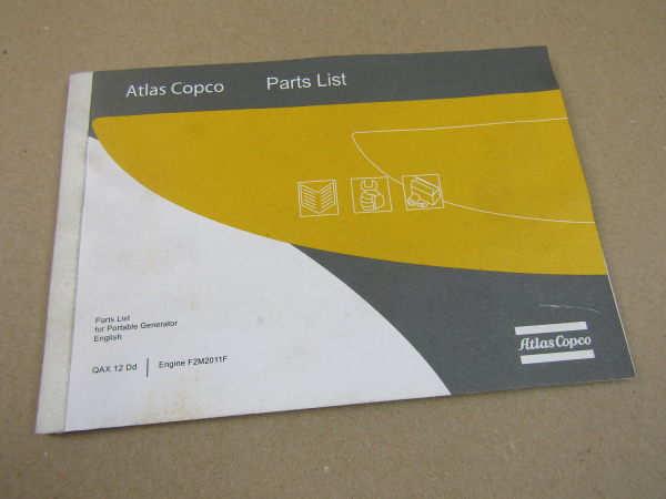 Atlas Copco QAX12Dd Portabe generator Parts List 2008 Ersatzteilliste in engl