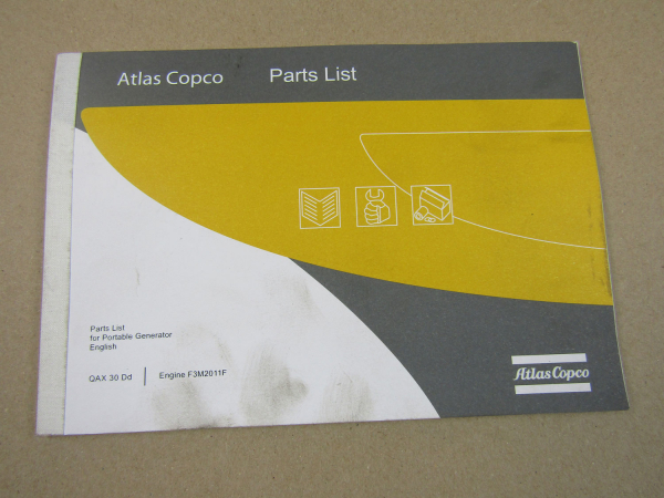 Atlas Copco QAX30Dd Portabe generator Parts List 2008 Ersatzteilliste in engl