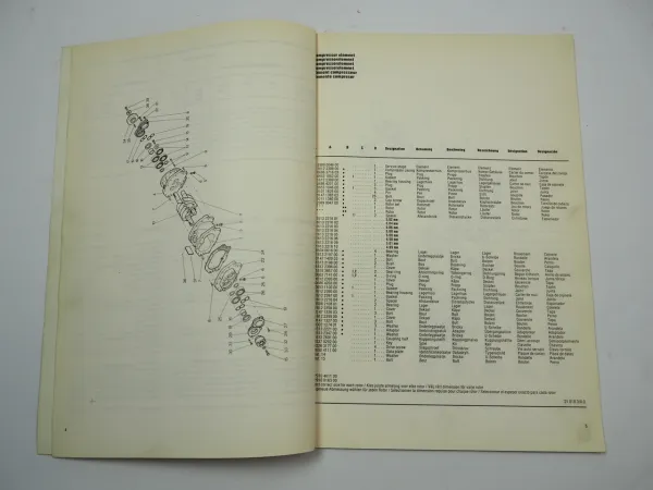 Atlas Copco XA60Dd XAS60Dd Fahrbarer Kompressor Ersatzteilliste Parts List 1982