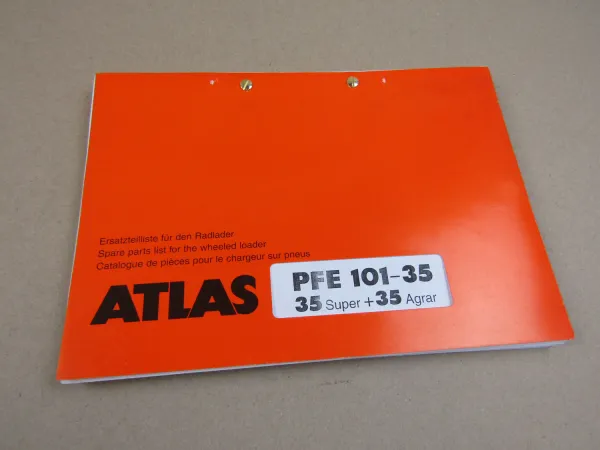 Atlas PFE 101-35 super agrar Betriebsanleitung Wartung Ersatzteilliste 03/04