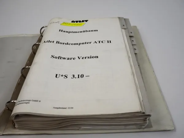 Atlet ATC II ATC2 Bordcomputer Servicehandbuch Schaltpläne Wiring Diagrams