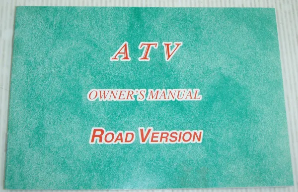 ATV Quad 50 100 ccm Road Version Owners Manual