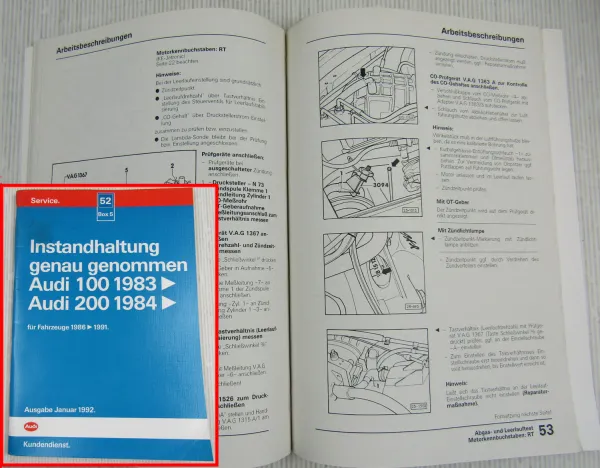 Audi 100 200 C3 Instandhaltung genau genommen MJ 1986 - 1993