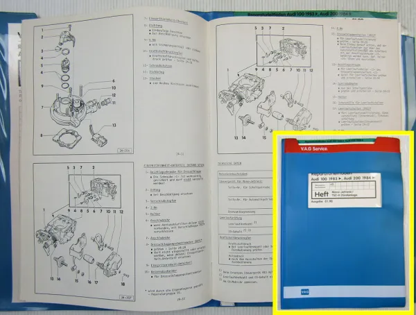 Audi 100 C3 Typ 44 200 Mono-Jetronic Zündanlage 1.8 L 4B Reparaturleitfaden