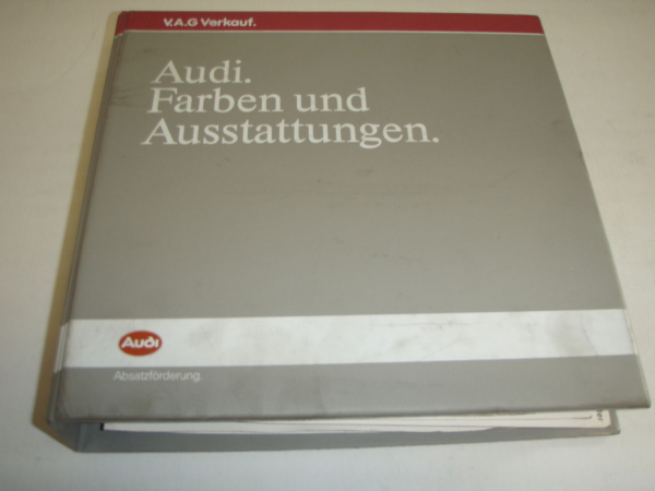Audi 100 Inlandsmodelle Farbmuster Katalog 1985 1986