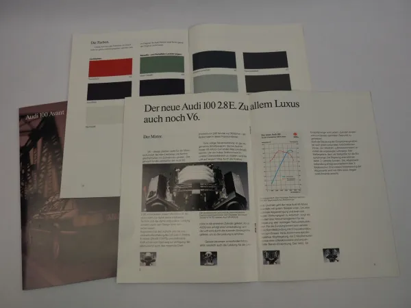 Audi 100 und 100 Avant C4 3x Prospekt 1990/93