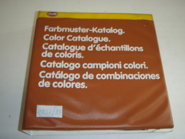 Audi 80 Coupe 100 200 Quattro Farbmuster Katalog 1982 1983 Color Catalogue