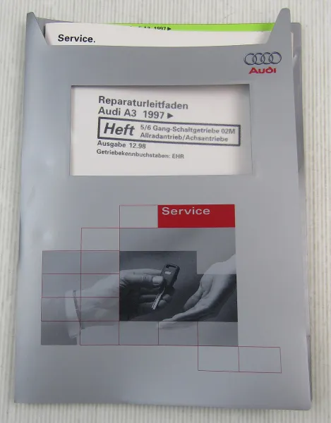 Audi A3 8L 5 Gang-Schaltgetriebe 02C Allrad Achsantriebe Reparaturleitfaden EHR