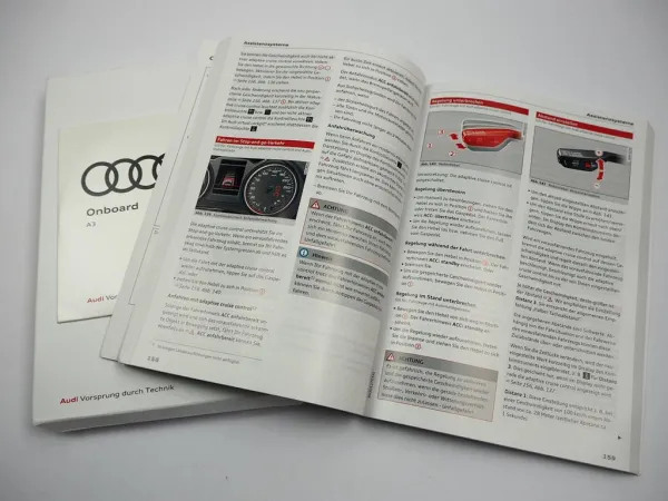 Audi A3 8V RS3 S3 Cabrio Limousine Sportback Betriebsanleitung 7/2019 Bordmappe