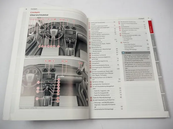 Audi A3 Sportback Typ 8P Betriebsanleitung 5/2012 Bedienungsanleitung Bordbuch