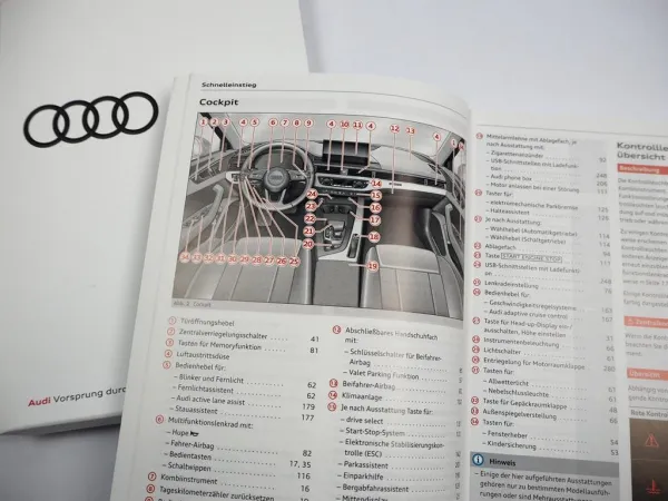 Audi A4 B9 8W RS4 S4 allroad quattro Betriebsanleitung 11/2022 Bordmappe