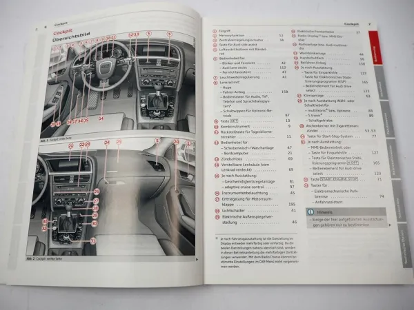 Audi A5 Sportback Typ 8T Betriebsanleitung 11/2010 Bedienungsanleitung Bordbuch