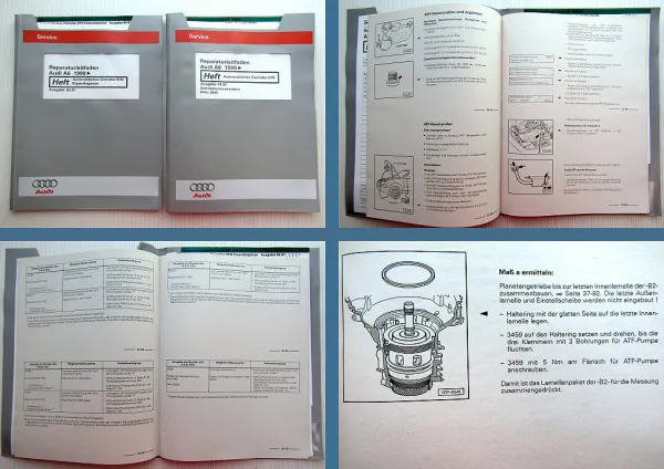 Audi A6 C5 4B Automatisches Getriebe 01N Werkstatthandbuch und Diagnose DMU DMX