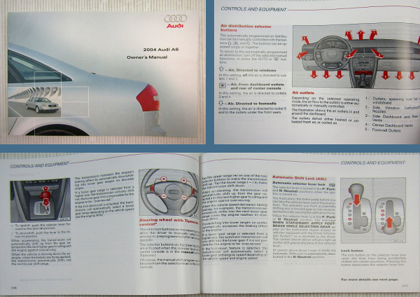 Audi A6 Typ 4B Owners Manual 2004 Betriebsanleitung