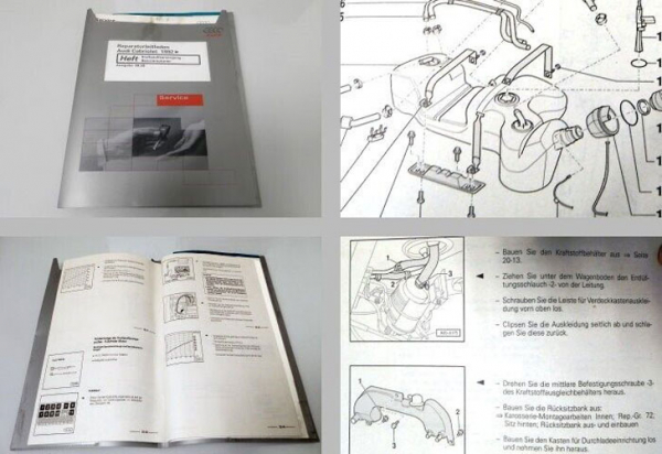 Audi Cabriolet 8G Kraftstoffversorgung Reparaturleitfaden Werkstatthandbuch