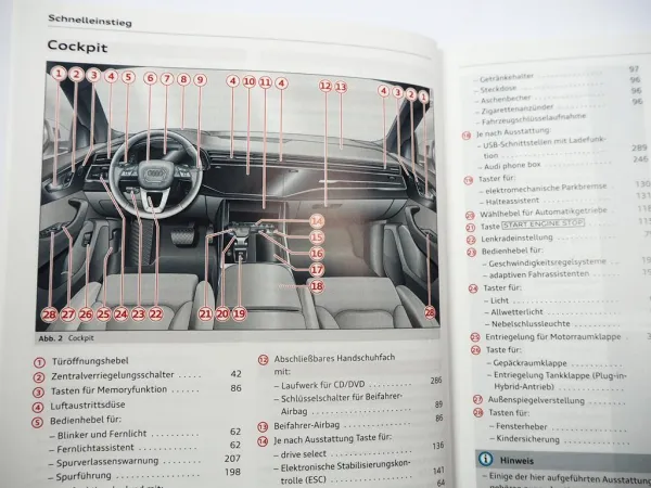 Audi Q7 4M SQ7 TDI TFSI quattro Betriebsanleitung Bedienung 11/2022 Bordbuch deutsch