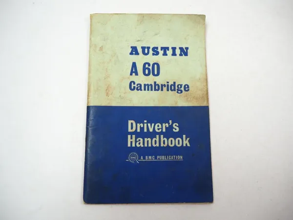 Austin A60 Cambridge Saloon Countryman Drivers Handbook 1966