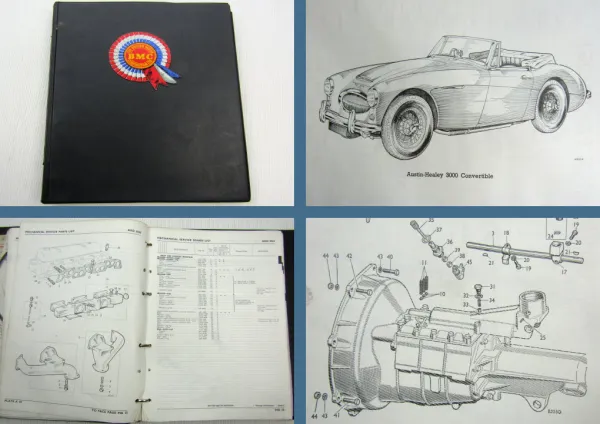 Austin Healey 3000 Series BJ7 BJ8 Parts List Parts Catalogue Ersatzteilliste