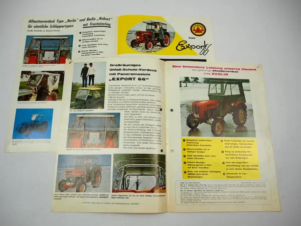 Auterhoff Korbach Verdeck für Schlepper IHC Güldner MF John Deere 2x Prospekt