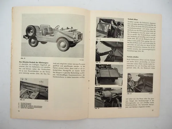 Auto Union DKW Munga Geländewagen Betriebsanleitung Bedienung Wartung ca. 1958