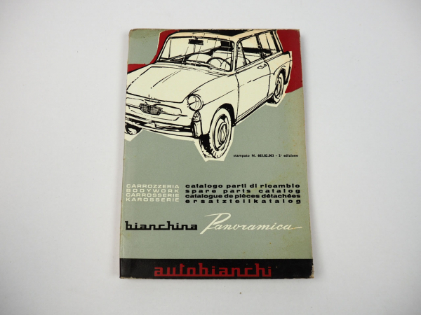 Autobianchi Bianchina 120B Panoramica Ersatzteilkatalog Karosserie 1964