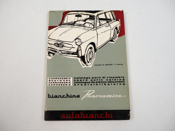 Autobianchi Bianchina 120B Panoramica Ersatzteilkatalog Karosserie 1965