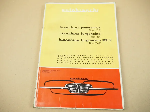 Autobianchi Bianchina furgoncino 264 264E panoramica 120B Ersatzteilkatalog