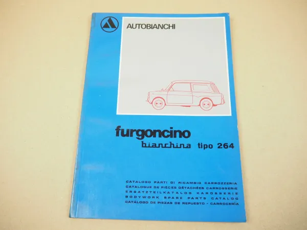 Autobianchi Bianchina furgoncino 264 Ersatzteilkatalog Parti di ricambio