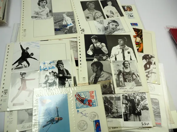 Autogramme Sport Ski Pferd Boxen Leichtatletik Mittermaier Epple 1970/80er J.
