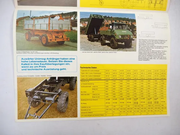 Auwärter Spezial Unimog Kipper Prospekt ca. 1970er Jahre