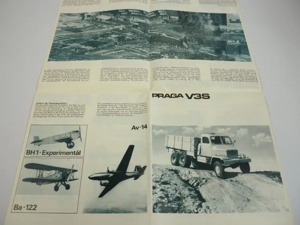 AVIA A 15 30 PRAGA S5T-3 Super V3S LKW Programm Falt Prospekt ca 1960er CZ