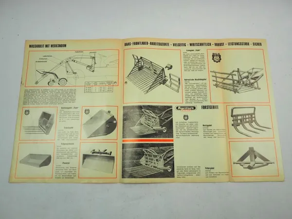 Baas Frontlader für Schlepper Prospekt 1968