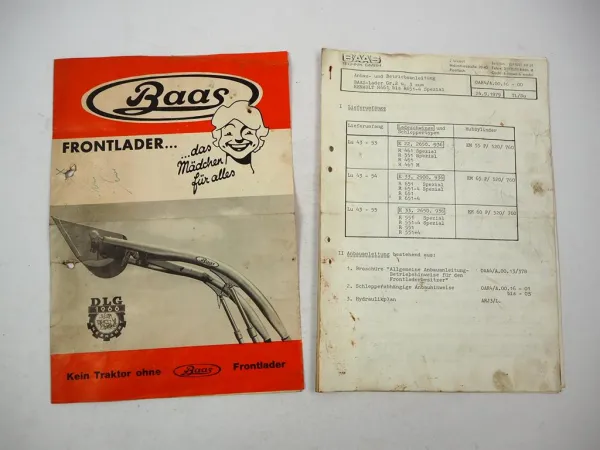 Baas Frontlader Gr. 2 und 3 Anbauanleitung an Renault R461 bis R651-4