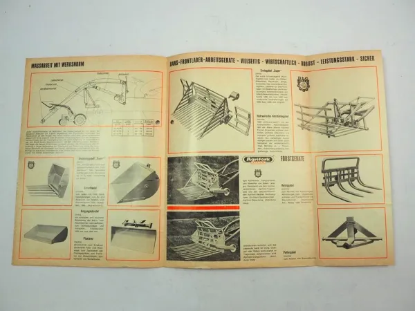 Baas Frontlader und Arbeitsgeräte für Schlepper Prospekt 1968