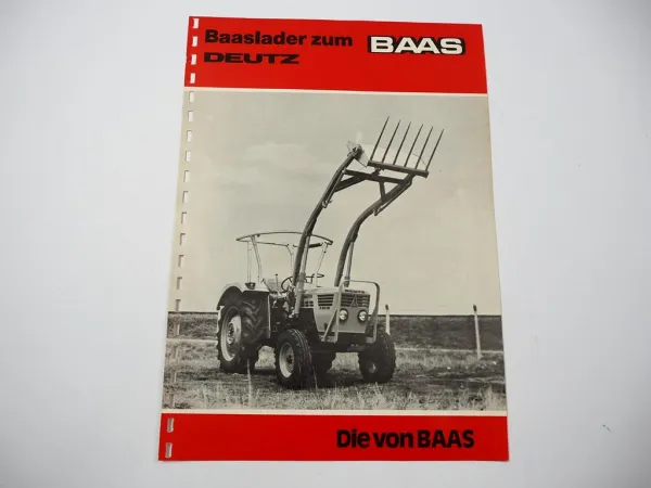 Baas Frontlader zum Deutz 5206 2506 - 10006 D40 D50 4505 5005 Prospekt 1975