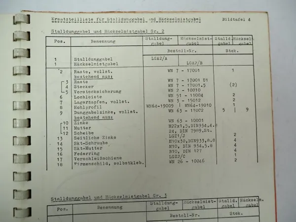 Baas Frontlader zum Massey Ferguson MF 133 - 1080 Ersatzteilliste 1975