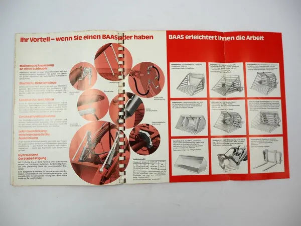 Baas Frontlader zum Massey Ferguson MF 133 - 1080 Ersatzteilliste 1975